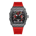Men's Waterproof Glow Watch with Personalized Silicone Wine Barrel Design