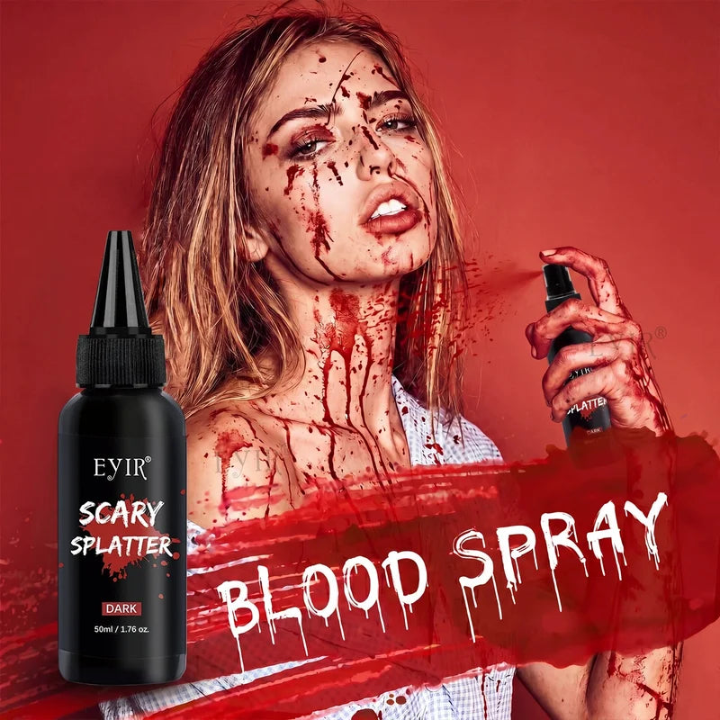 Halloween Fake Blood Spray - Realistic Horror Makeup Prop, Washable, 50ml