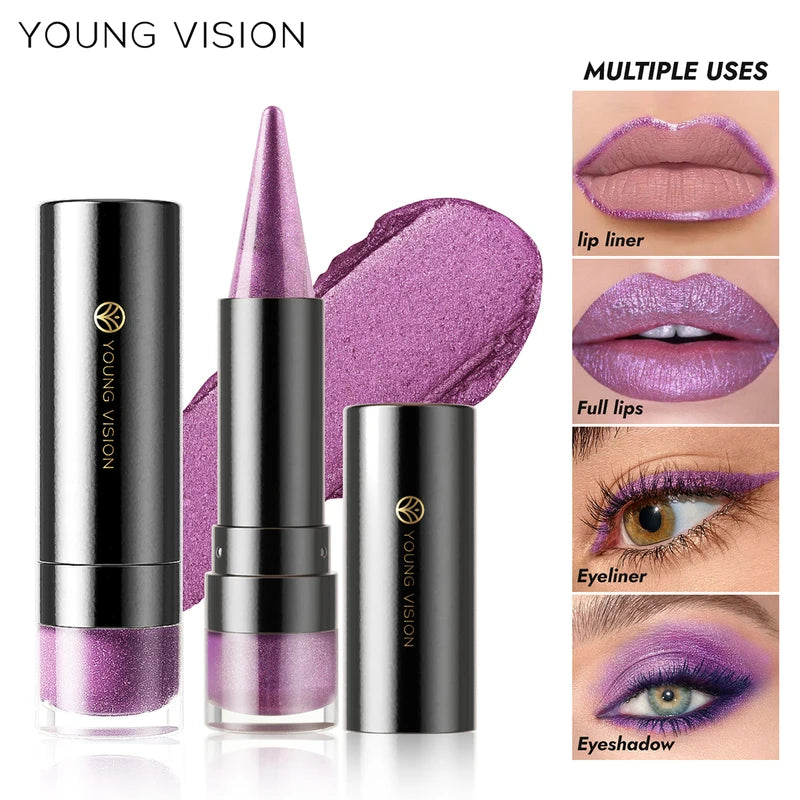 Dual-Finish Lipstick Set with 6 Colors Matte Pearl Waterproof Kiss-Proof