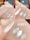 10ML 1-8pcs Universal Glass Beads for Gel Nail Polish - Cat Eye & Magnetic Effects