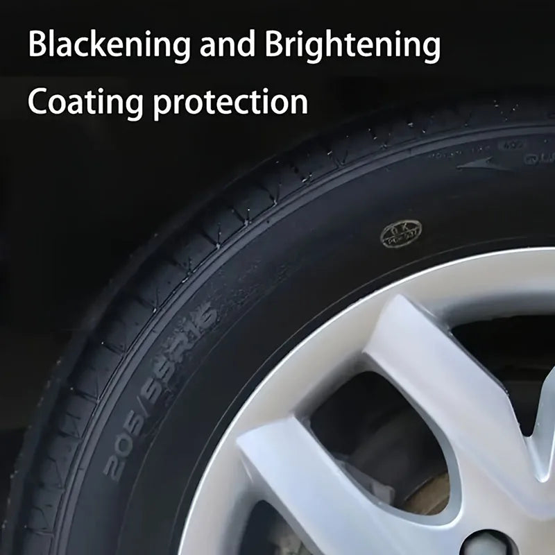 Car Tire Restorer Wax Kit | Long-Lasting Black Gloss & Plastic Renovator