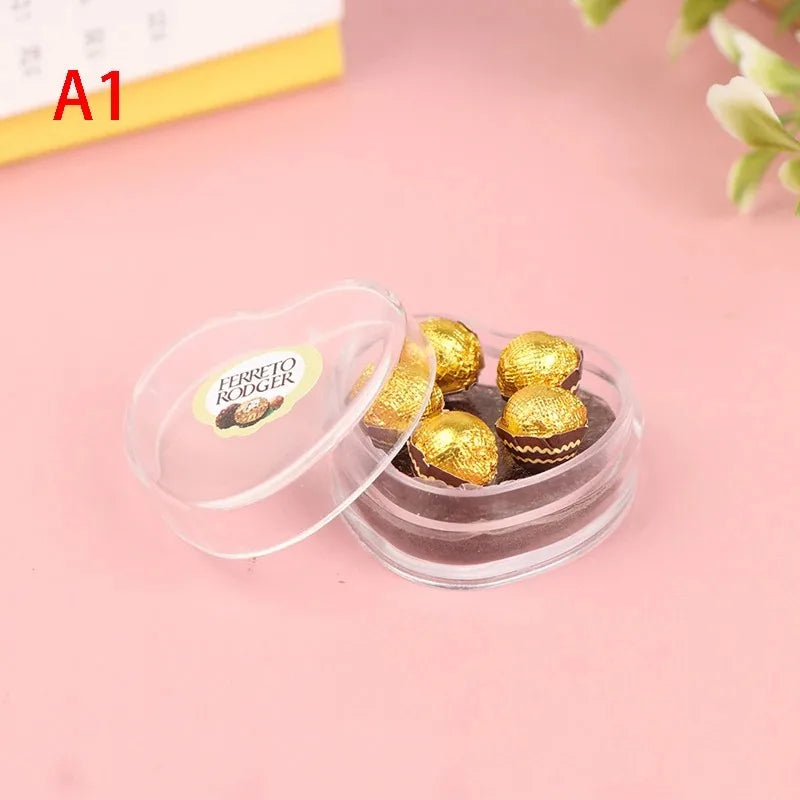 Miniature Dollhouse Chocolate Gift Box Model Food Toy for 1/12 Scale Decor