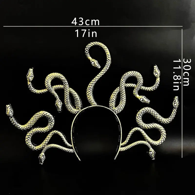 Realistic Snake Halloween Headband - Scary Hair Hoop for Cosplay & Parties