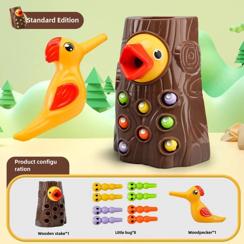Magnetic Bug Catching Toy for Kids - Montessori Educational Fine Motor Skills Game