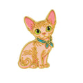 Cute Multi-Style Cat Enamel Pins with Leopard Floral Design - Lapel Brooches for Pet Lovers