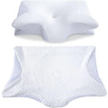 Memory Foam Cervical Pillowcase with Zipper Replaceable Breathable Machine Washable - 1 Piece