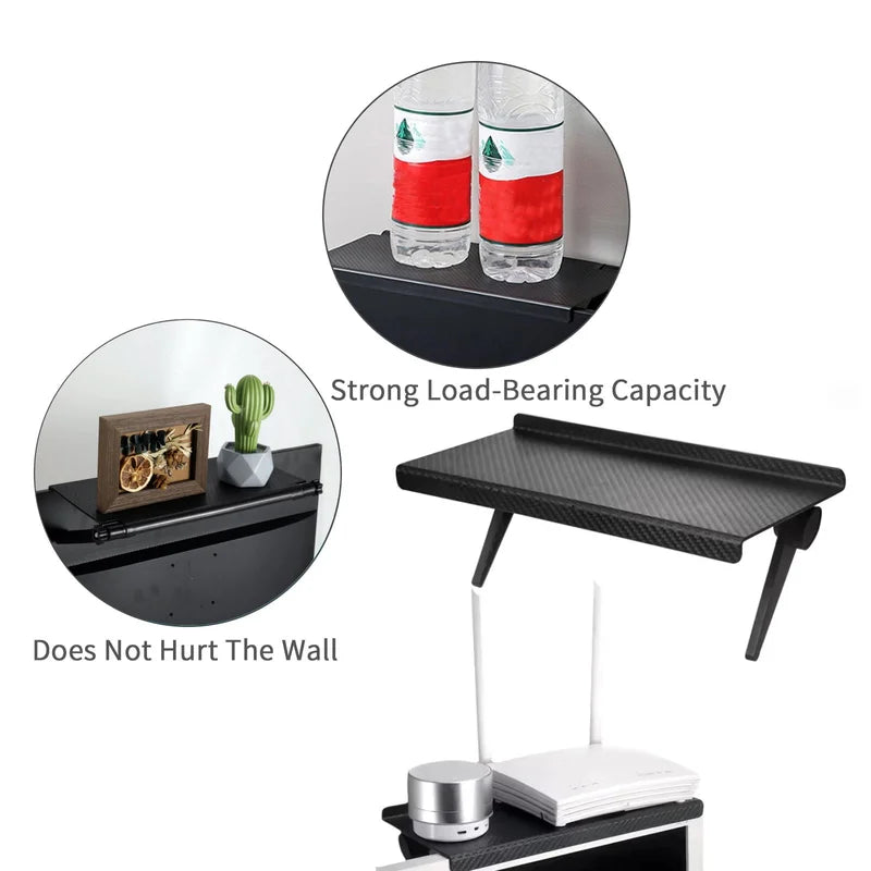 Adjustable TV Screen Top Storage Shelf Monitor Organizer Desktop Rack
