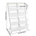 Mobile Snack Display Rack with Wheels for Kitchen & Store Storage