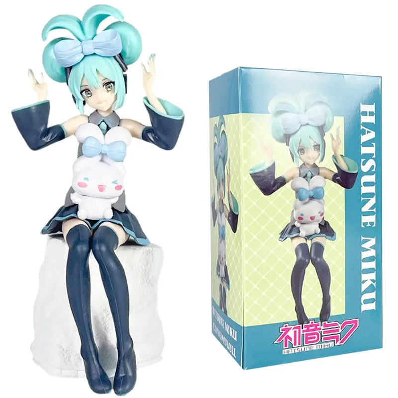 Anime Fairy Mirror Figure Set - Hatsune Miku & Cinnamoroll PVC Decor Toy