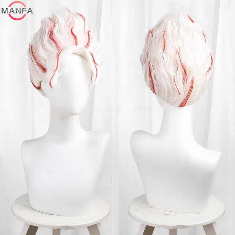 Anime Cosplay Wigs for Women Men Short Heat-Resistant Hair Wigs with Cap