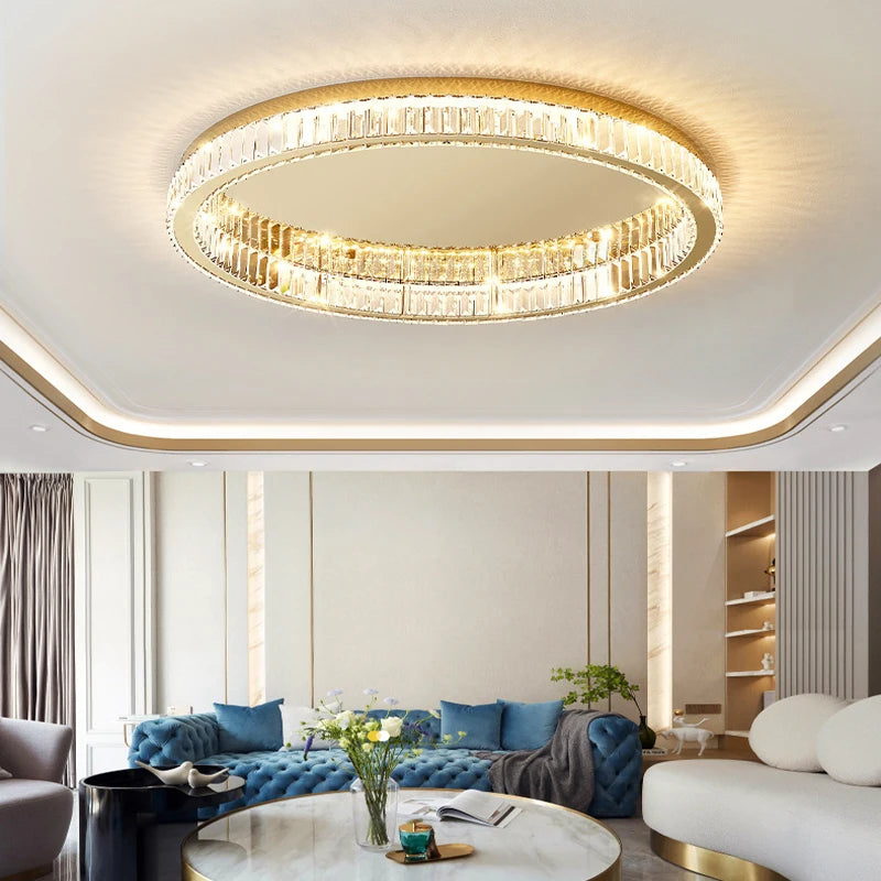 Modern Crystal LED Ceiling Lights for Living Room Dining Room Bedroom