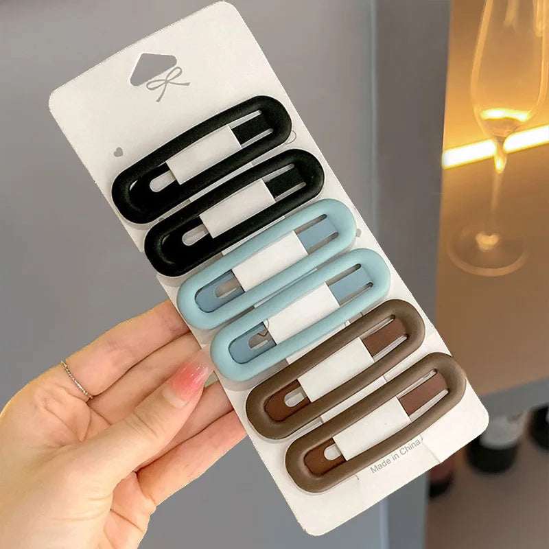 6PCS Versatile Morandi Color Hair Pins for Girls Women Kids - Hair Side Clips
