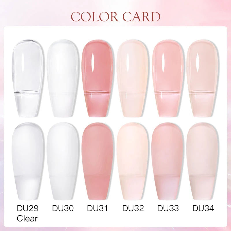 Quick Extension Nail Gel - Nude Milk White UV Semi-Permanent Nail Polish for Manicure