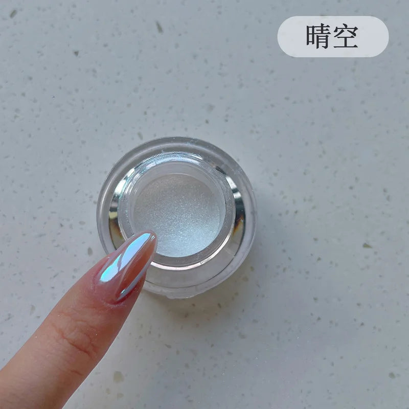 Mirror Chrome Nail Powder - Aurora Effect High-Gloss Pigment for Nail Art