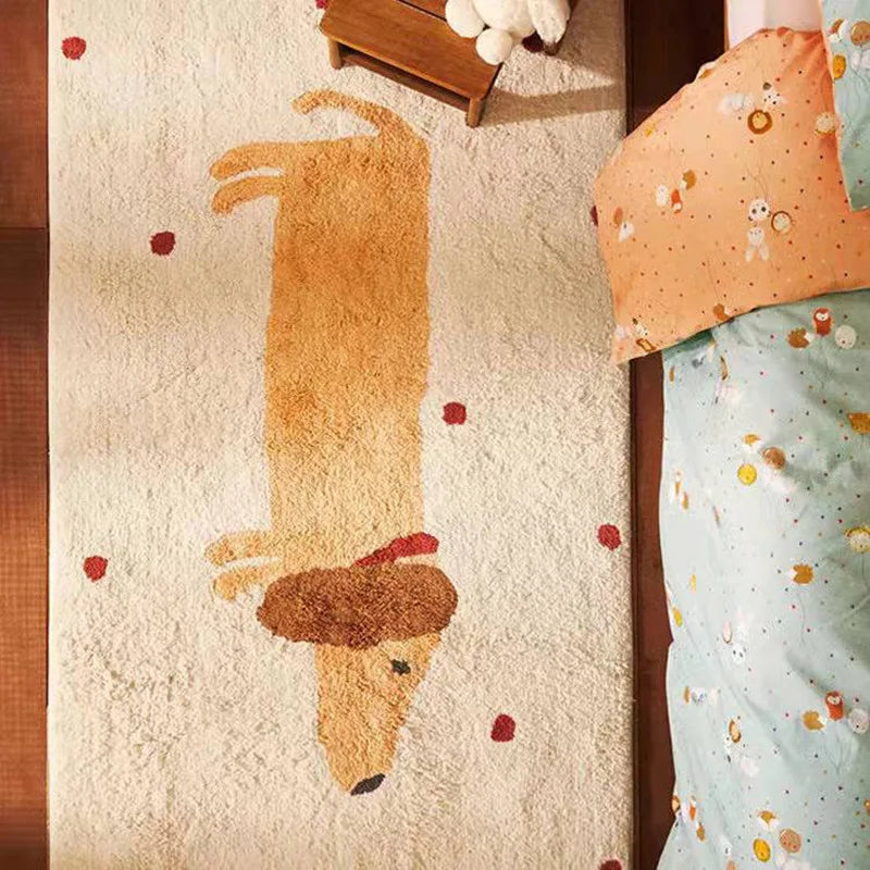Imitation Cashmere Area Rug for Living Room Bedroom Study - Anti-Slip & Dirt-Resistant Home Decor