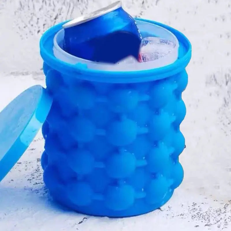 Silicone Ice Cube Maker Portable Bucket for Wine & Whiskey Cooler