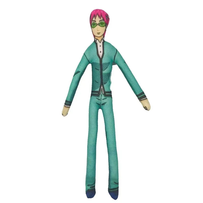 Anime Saiki Kusuo Cosplay Stuffed Doll with Movable Wire Skeleton Halloween Prop