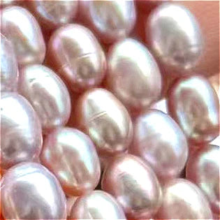 Freshwater Rice Pearls Beads 8-9mm Natural White Pink Purple Jewelry Making Supplies