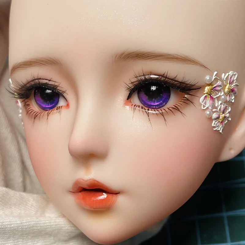 White 1/3 Doll Head for 60cm Ball-Jointed Doll DIY Accessories