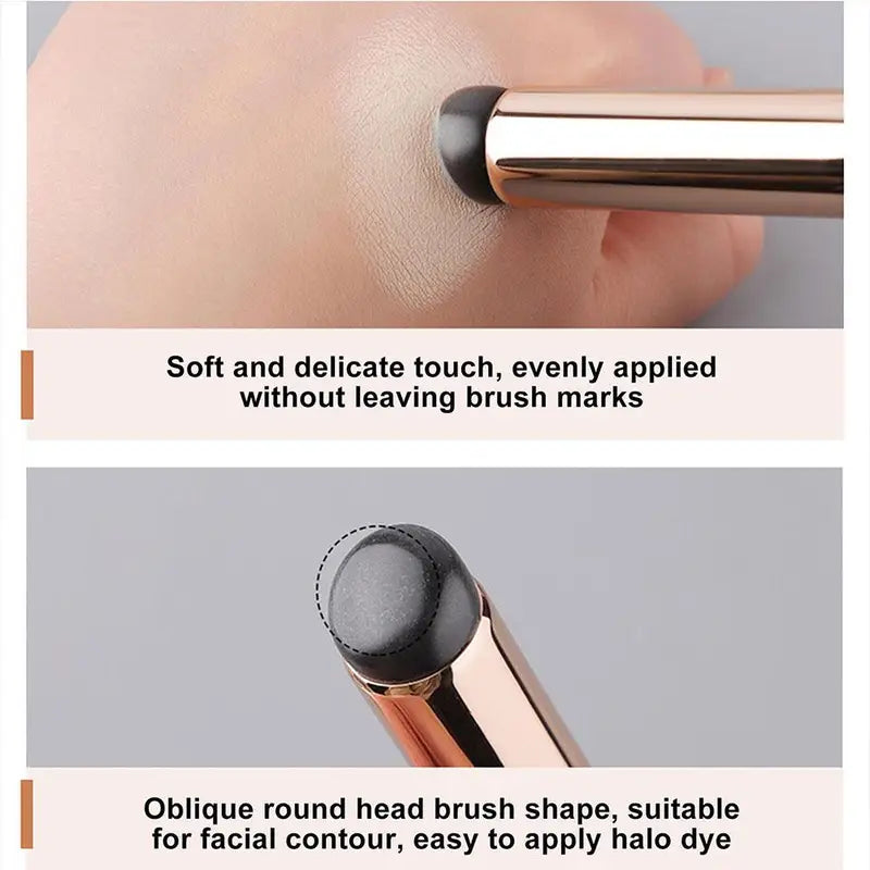 Silicone Lip Brush with Cover Cap - Concealer & Lip Makeup Tool, Round Head, Soft Gel