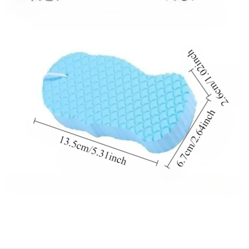 Kids Exfoliating Bath Sponge - Gentle Dead Skin Removal & Body Cleaning Tool