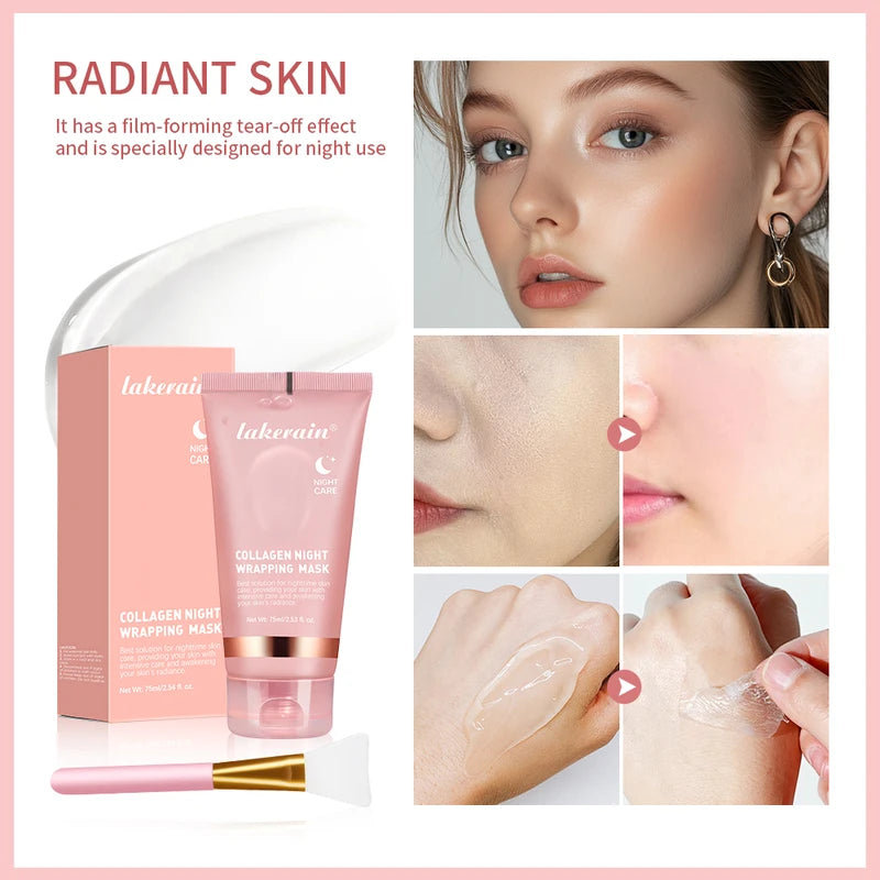 Collagen Wrapping Mask Set with Brush - Rejuvenate & Hydrate Skin