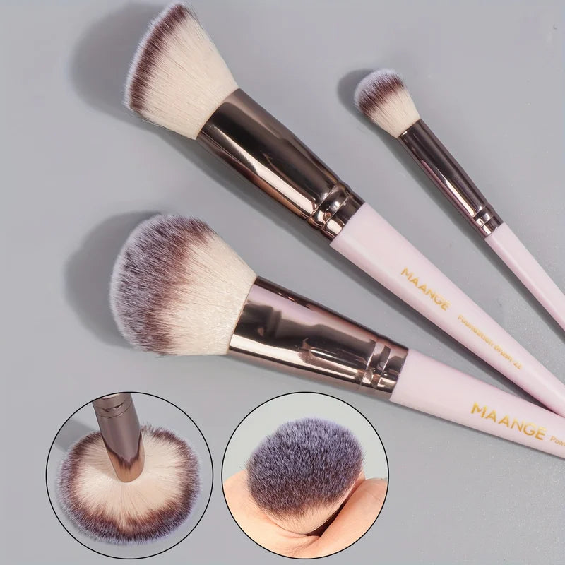 30Pcs Professional Makeup Brush Set with Bag - Versatile Foundation, Eye, Blush Brushes