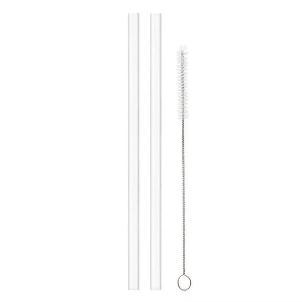 Reusable Plastic Straw with Cleaning Brush for Tumblers - Compatible with 30 oz & 40 oz Cups