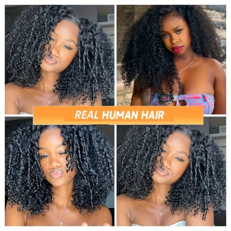 Burmese Curly Human Hair Wig 13x4 Lace Front Deep Wave Ready-to-Wear