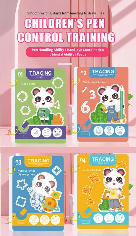Reusable Tracing Workbook for Drawing & Pen Control Training - Educational Art Activity