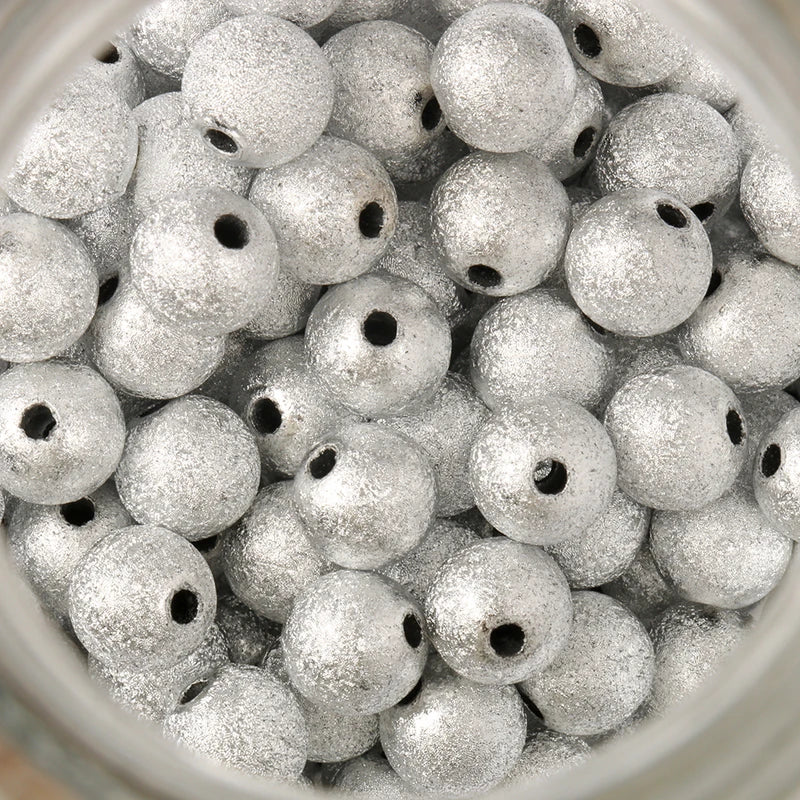 Silvery Gold Color Stardust Plastic Beads for Jewelry Making - 50-500pcs