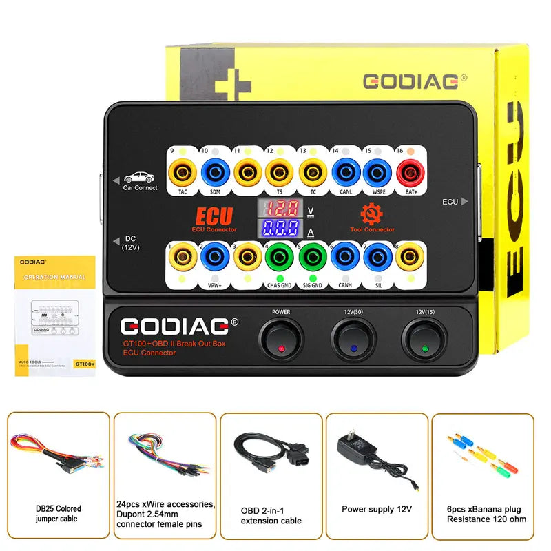 OBDII Breakout Box ECU Diagnostic Connector for Car Communication & Maintenance