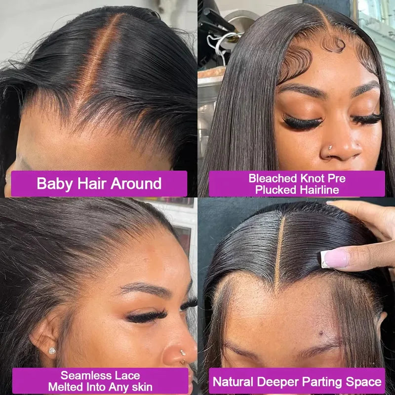 Human Hair Wigs 13x4 13x6 5x5 Lace Front & Frontal Glueless Straight Wigs