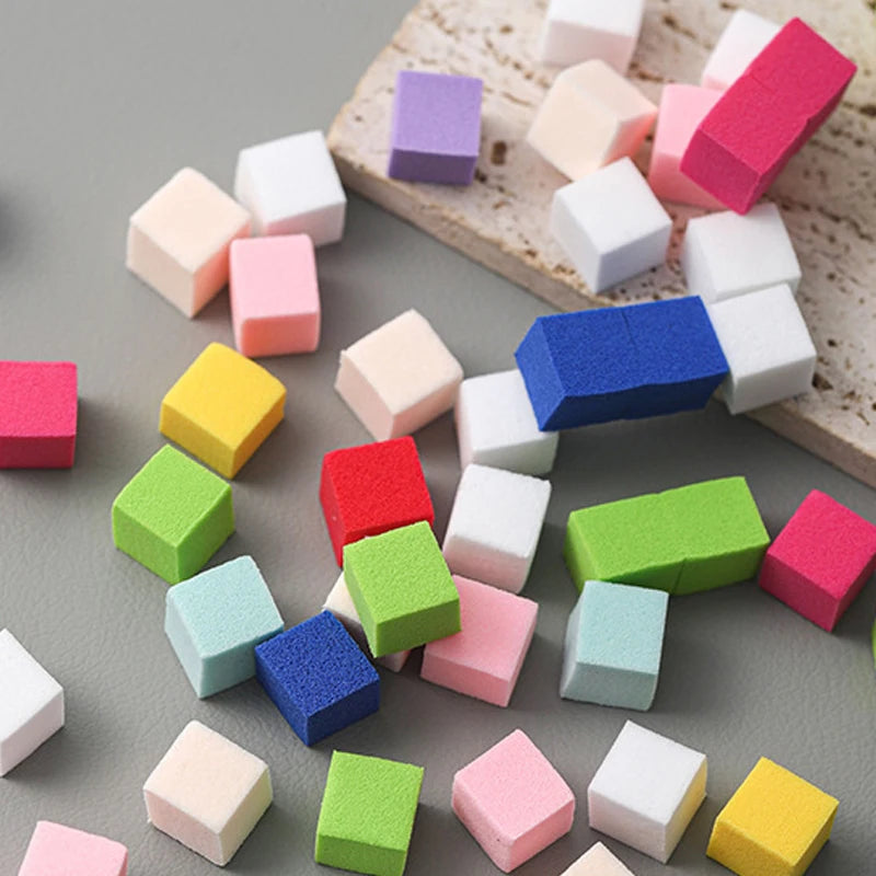 Square Nail Art Sponge Set with Gradient Brushes for DIY Manicure and Gel Polish