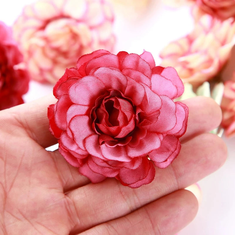 Artificial Silk Rose Flowers for Home Decor Wedding Party DIY Gift Set