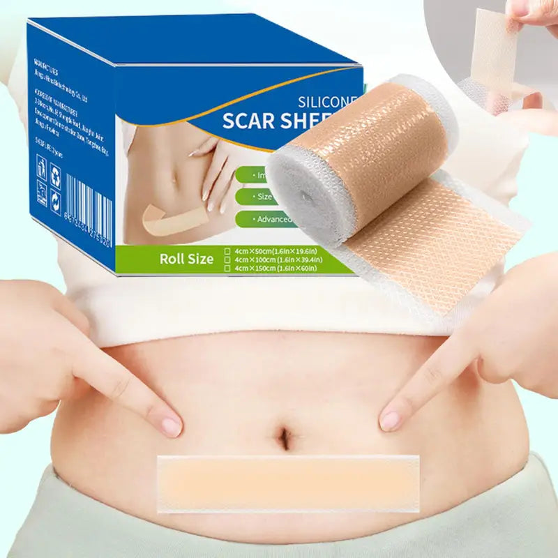 Silicone Scar Sheets Self-Adhesive Waterproof Skin Care Tape 4cm x 50cm