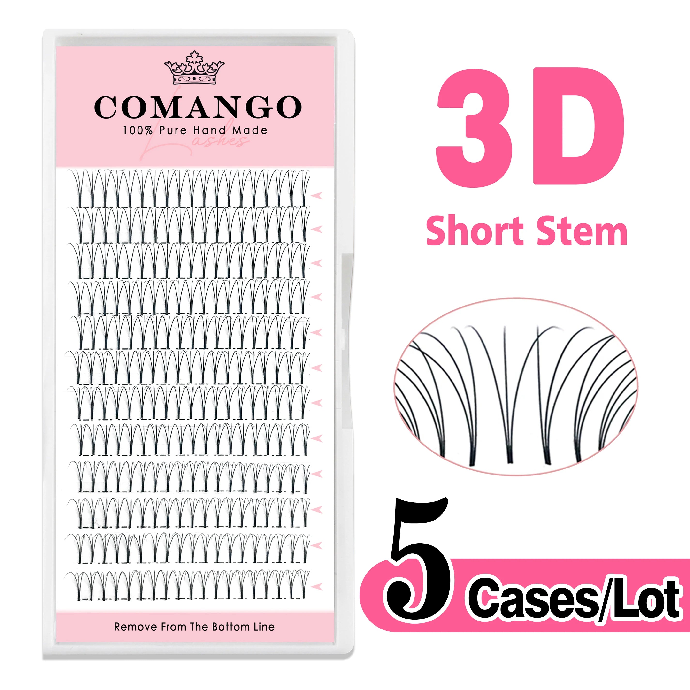 Premade Eyelash Extensions Fans 5pcs Tray Russian Volume Lashes for Eye Beauty