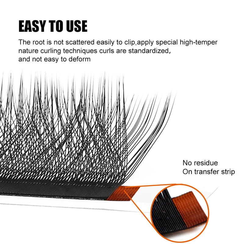 False Eyelash Extensions 3D 4D 5D W Shape Volume Fans Natural Lashes