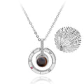 Projection Necklace with 100 Languages Love You Pendant Romantic Jewelry for Couples