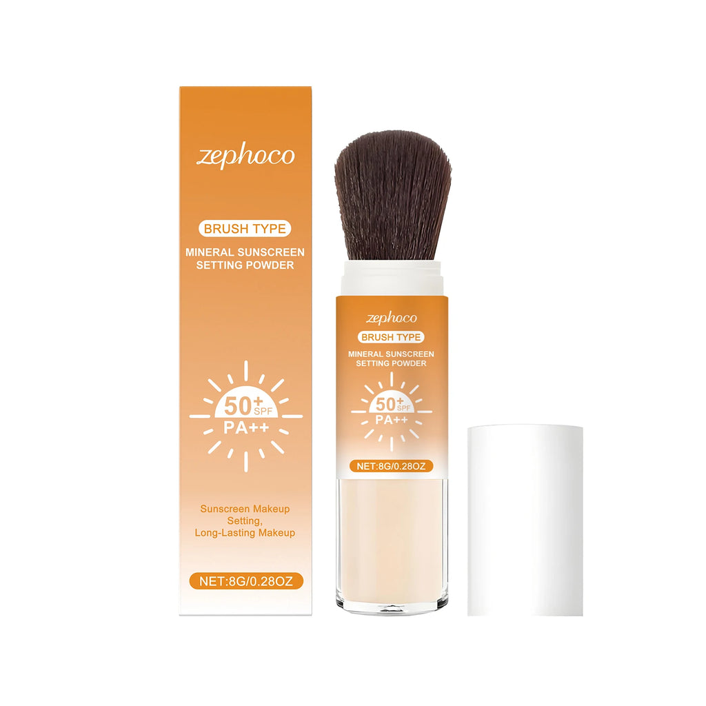 Long Lasting SPF 50+ Face Powder with Oil Control & Matte Finish – Natural Protective Makeup