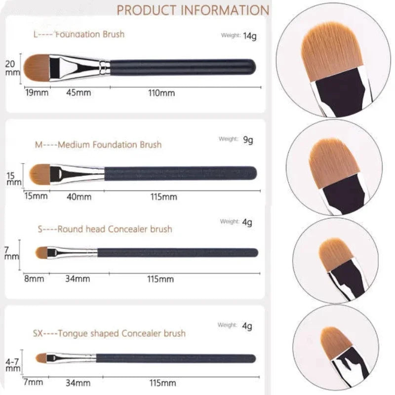 Ultra-Thin Foundation Concealer Makeup Brush - Liquid & Cream Tool