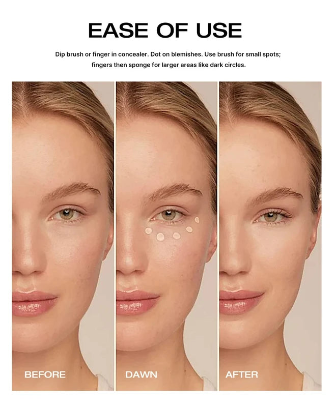 Full Coverage Matte Concealer for Dark Circles & Blemishes Waterproof Long Wear