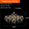 Modern Crystal LED Chandelier for Living Room Dining Bedroom Gold Finish