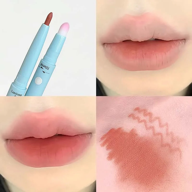 Waterproof Matte Lipstick & Lip Liner Pencil Set - Long Lasting, Velvet Finish