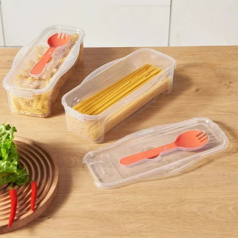 Microwave Pasta Cooker with Strainer 1.3L Heat-Resistant Noodle Cooking Box