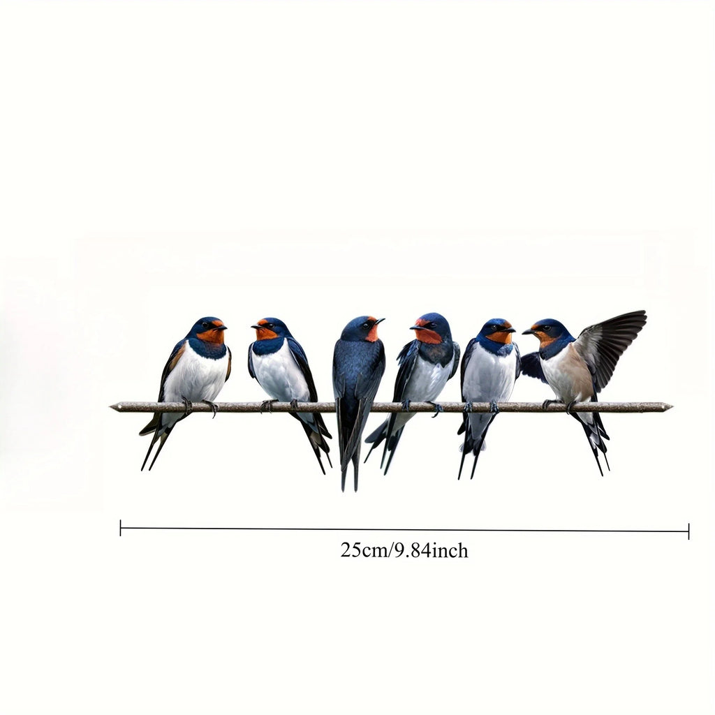 Metal Bird Wall Decoration - Outdoor Fence Branch Swallow Wall Art