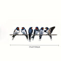 Metal Bird Wall Decoration - Outdoor Fence Branch Swallow Wall Art
