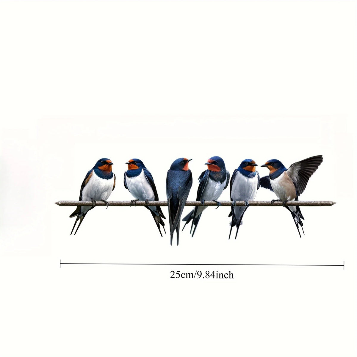 Metal Bird Wall Decoration - Outdoor Fence Branch Swallow Wall Art