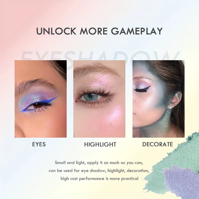 3-Color Eyeshadow Cream Set - Soft Pink, Rich Purple, Fresh Green, Luxurious Texture