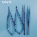Titanium Ophthalmic Surgical Instruments Set with Needle Holder Scissors Tweezers